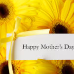 Mothers day card with yellow gerberas